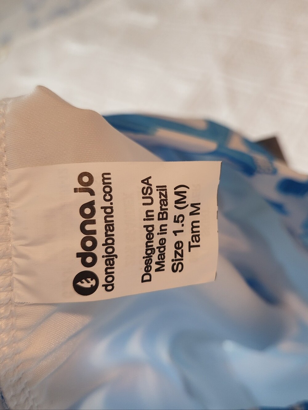 Blue Brushstroke Print Mini Skirt - Women's Active Skirt - Picture 5 of 7